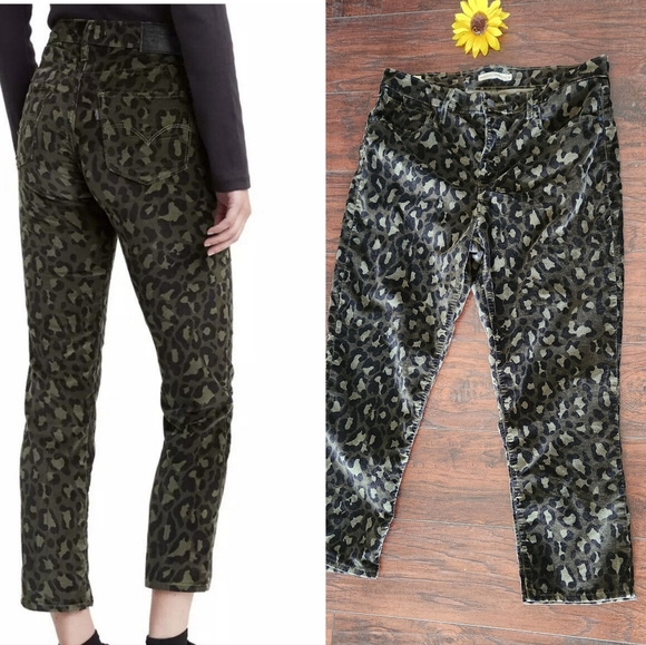 Levi's Denim - LEVI'S 724 HIGH RISE ANIMAL PRINT VELVET JEANS 👖